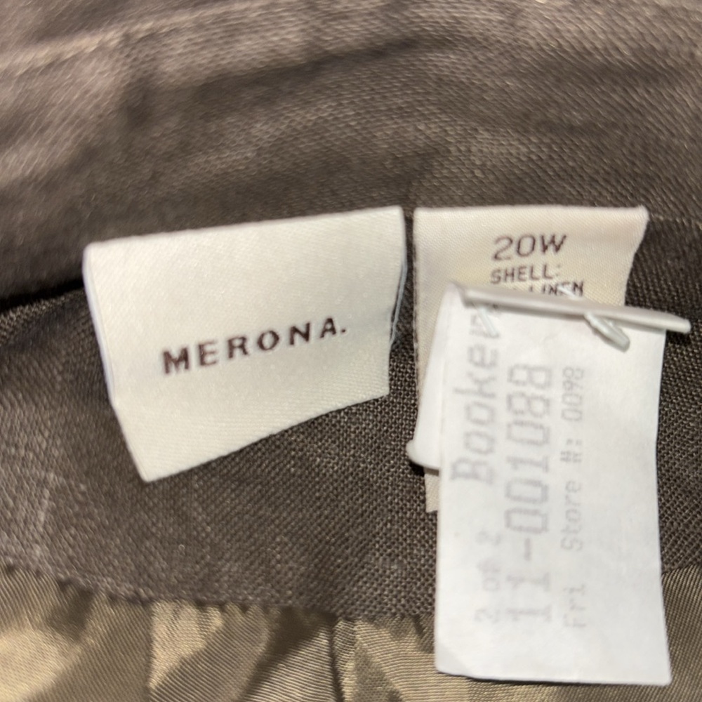 Merona Women's Brown linen suit - Picture 4 of 7